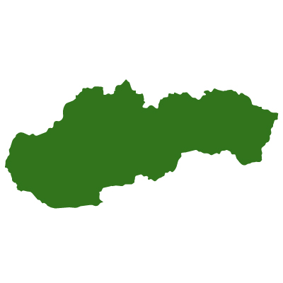 スロバキア共和国無料フリーイラスト｜無地(緑)